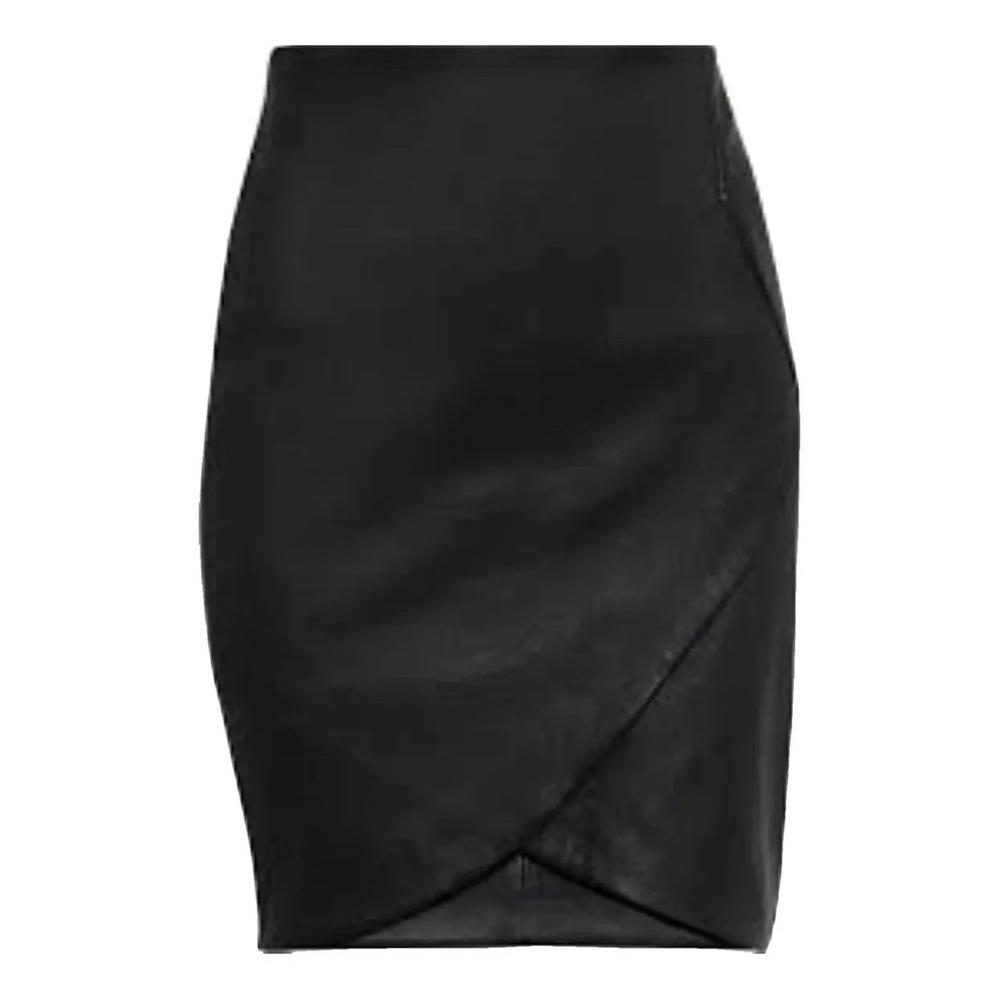 IRO Olbers Wrap-Effect Mini Leather Skirt
